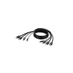 DUAL HDMI/USB/AUD CBL/HDMI M/M USB A/B 10IN