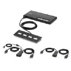 Linksys 4-Port Dual Head DP Modular/Secure KVM Switch PP4.0 W/Remote