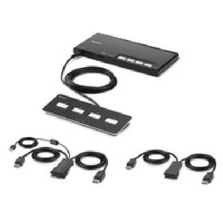 Linksys 4-Port Dual Head DP Modular/Secure KVM Switch PP4.0 W/Remote