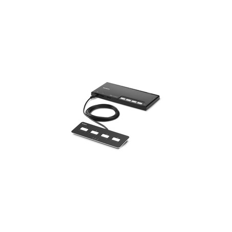 4-PORT DUAL HEAD BASE MODULAR/SECURE KVM SWITCH PP4.0 W/REMOTE