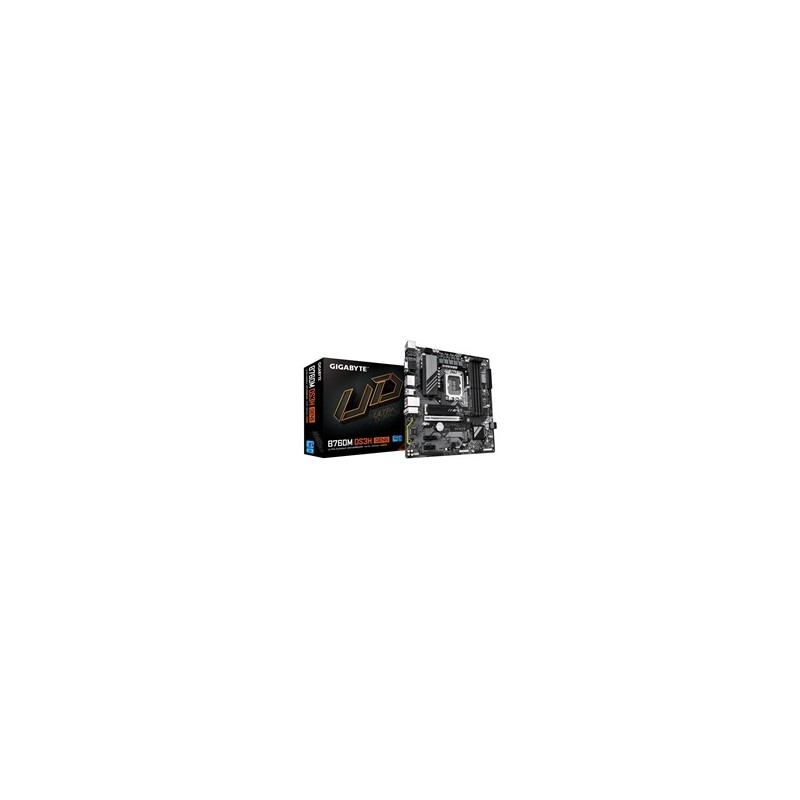 GIGABYTE MB Sc LGA1700 B760M DS3H GEN5, Intel B760, 4xDDR5, 2xDP, 1xHDMI, 1xVGA, mATX