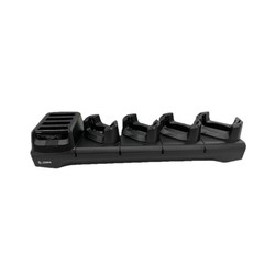 Multi-slot Charging Cradle with Ethernet com. to charge four TC22/27 devices and four batteries. PS, DC Cable and AC cord sold