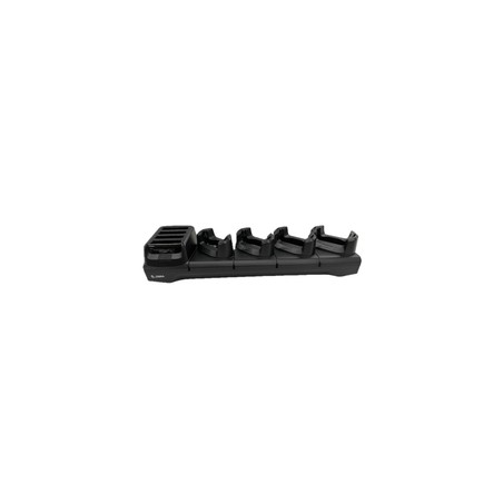 Multi-slot Charging Cradle with Ethernet com. to charge four TC22/27 devices and four batteries. PS, DC Cable and AC cord sold