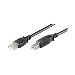 USB2.0 CABLE A-B 3M BLACK M/M/M/M