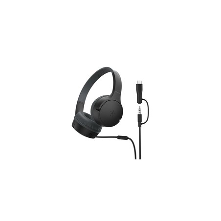 Belkin Soundform Mini Wired ON-Ear/Headphones - USB-C 3.5MM Black
