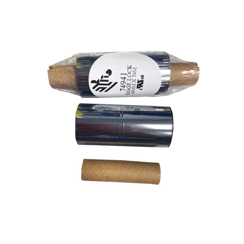 Resin Ribbon, 64mmx74m (2.52inx242ft), Image Lock Image Lock, 12mm (0.5in) core, 12/box