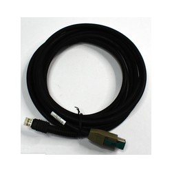 Zebra Cable - Shielded USB: Power Plus Connector, 15FT. (4.6M), Straight, 12V