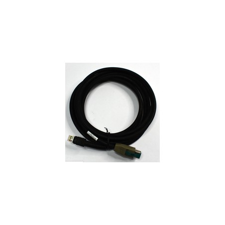 Zebra Cable - Shielded USB: Power Plus Connector, 15FT. (4.6M), Straight, 12V