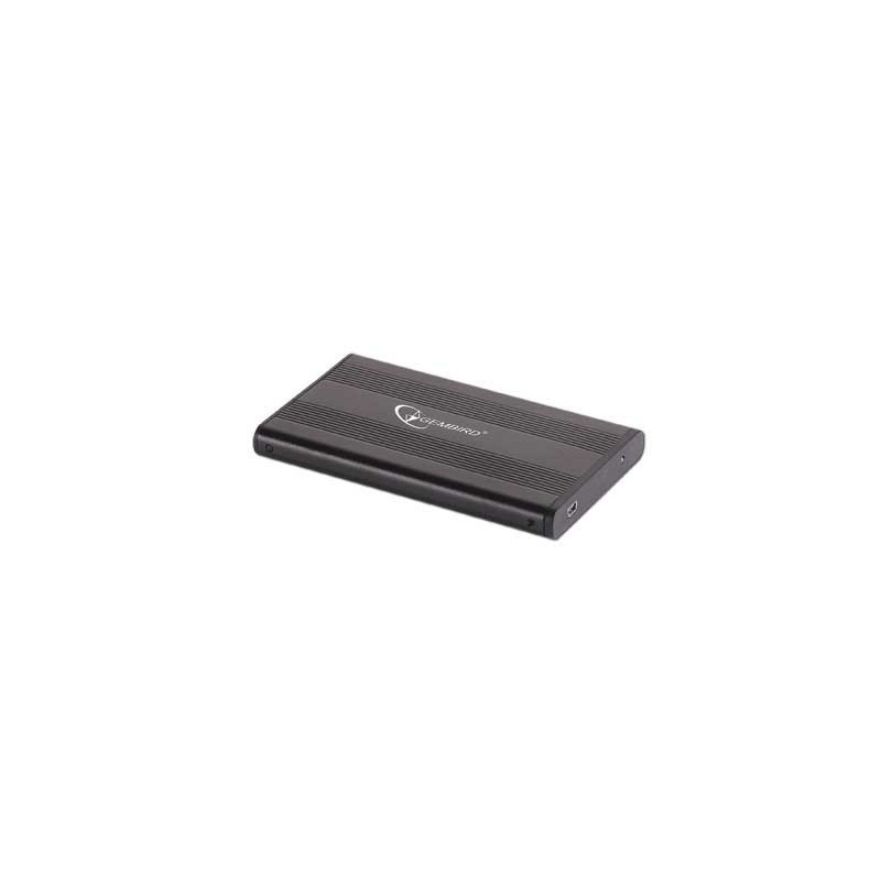 GEMBIRD externí kryt, pro 2,5" SATA, černá, hliník
