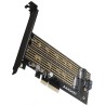AXAGON PCEM2-D, PCIe x4 - M.2 NVMe M-key + SATA B-key slot adaptér, vč. LP