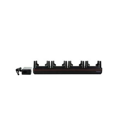 CT40 non-booted charger. Kit includes 4 bay charger, power supply, UK power cord.