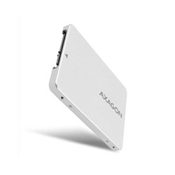 AXAGON RSS-M2SD, SATA - M.2 SATA SSD, interní 2.5" ALU box, stříbrný
