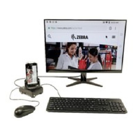 Zebra TC5X Workstation Dock Cradle With Std Cup. Includes HDMI, Ethernet And 4 USB Ports.