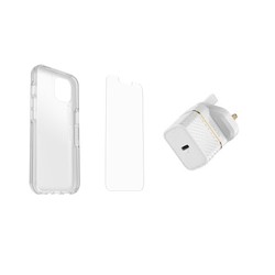 Otterbox Kit iPhone 13 Symmetry Clear/Alpha Glass / UK USB-C 20W White