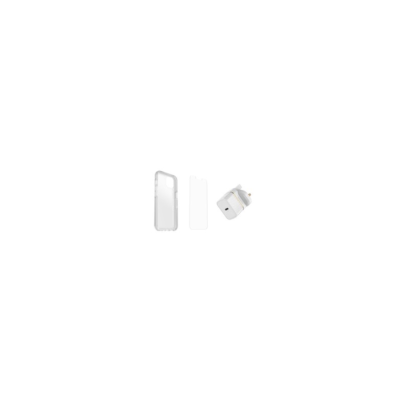 Otterbox Kit iPhone 13 Symmetry Clear/Alpha Glass / UK USB-C 20W White