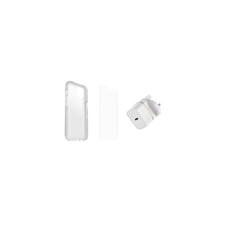 Otterbox Kit iPhone 13 Symmetry Clear/Alpha Glass / UK USB-C 20W White