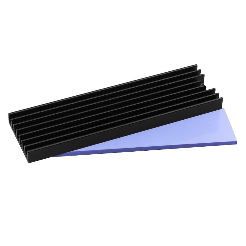 AXAGON CLR-M2L6, hliníkový pasivní chladič pro M.2 2280 SSD, výška 6 mm