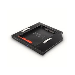 AXAGON RSS-CD09 rámeček pro 2.5" SSD/HDD do DVD slotu, 9.5 mm, LED, hliník