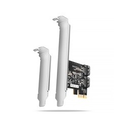 AXAGON PCES-SJ2, PCIe řadič - 2x interní SATA 6G port, JMB582, SP & LP
