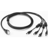 Zebra 4WAY DC Line Cord.Used TO Power/MC95 + W40 4SLOT Battery Charger