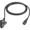 Zebra Cord:AC,PWR,18AWG,250V,10A,1.8M,BLK,India