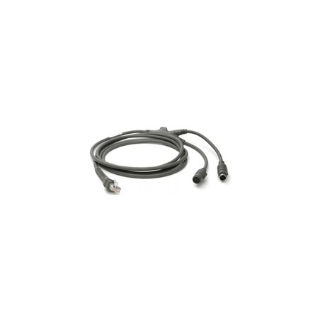 Zebra Assembly,Cable, Auto-Host Detect - Keyboard Wedge: 9FT. (2.8M) Coiled, PS/2 Power Port