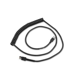 Zebra Cable - Shielded USB: Series A, 9', Coiled, BC1.2 (High Current), -30C Kit