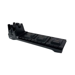 RFD40/RFD90, 3 Device Slots/4 Toaster Slots, Charge Only Cradle Base Only. Req. PWR-BGA12V108W0WW,CBL-DC-382A1-01, AC cord and