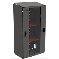 Zebra Midi 3 Shelf Intelligent Cabinet EMEA, Assembled With Power Distribution Unit (PDU) Key Barrell Lock And 2X Keys.