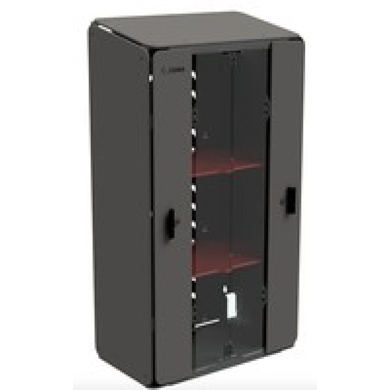 Zebra Midi 3 Shelf Intelligent Cabinet EMEA, Assembled With Power Distribution Unit (PDU) Key Barrell Lock And 2X Keys.