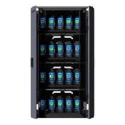 Pre-configured version of Midi 3 shelf. Inc. Power Distribution Unit (PDU) Key Barrell Lock ,2X Keys, std shelves and internal