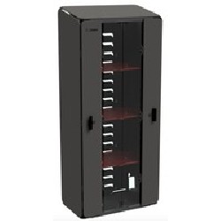 Zebra Large 4 Shelf Intelligent Cabinet EMEA, Assembled With Power Distribution Unit (PDU) Key Barrell Lock And 2X Keys.