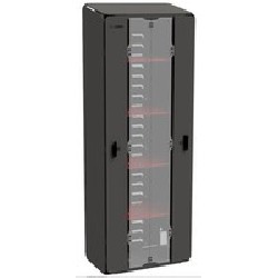 Zebra X-Large 5 Shelf Intelligent Cabinet EMEA, Assembled With Power Distribution Unit (PDU) Key Barrell Lock And 2X Keys.