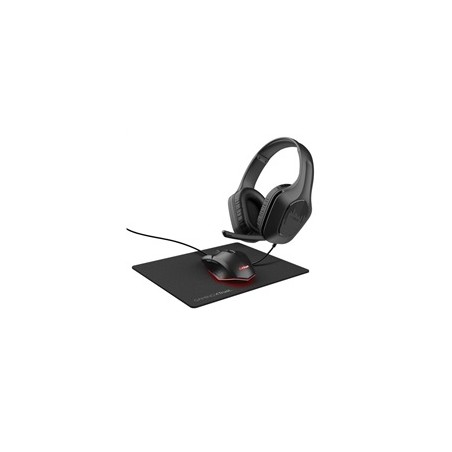 TRUST Sada sluchátka + myš + mousepad GXT 790 3v1 Gaming Bundle, černá