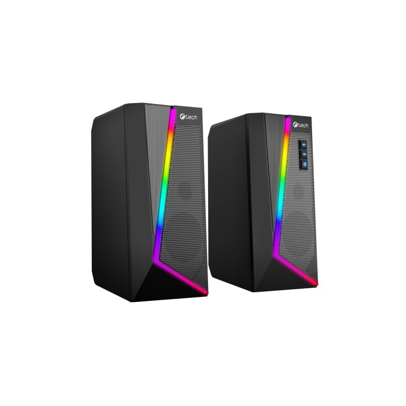 C-TECH reproduktory SPK-17, 2.0, RGB, černá