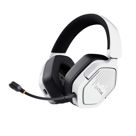 TRUST Herní sluchátka GXT 493W Carus, Bluetooth, 2.4GHz, bílá