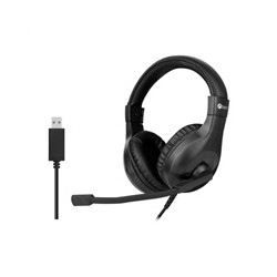 C-TECH Sluchátka MHS-05U, USB, k PC, černá