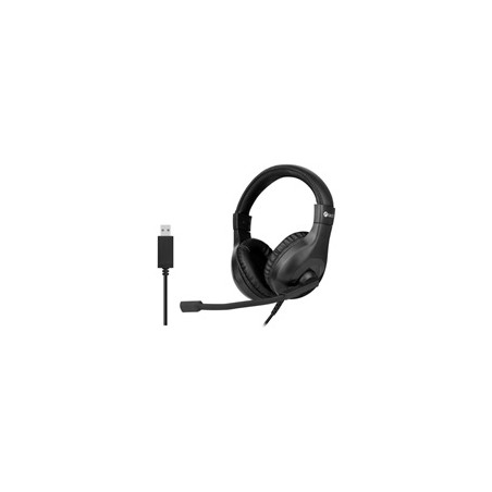 C-TECH Sluchátka MHS-05U, USB, k PC, černá