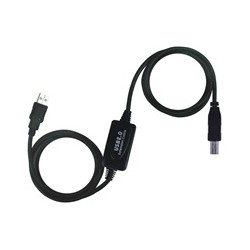 PREMIUMCORD USB 2.0 repeater a propojovací kabel A/M-B/M 15m