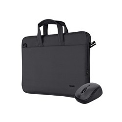 TRUST Sada brašna na notebook 16" Notebook Bag + Bezdrátová Myš, černá