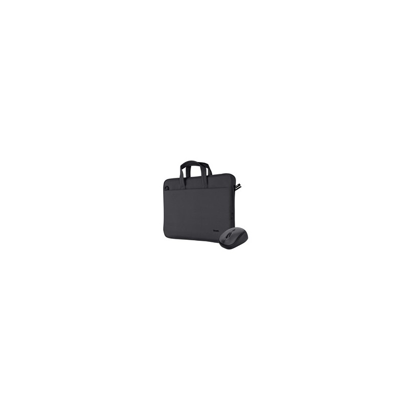 TRUST Sada brašna na notebook 16" Notebook Bag + Bezdrátová Myš, černá