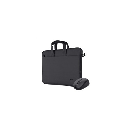 TRUST Sada brašna na notebook 16" Notebook Bag + Bezdrátová Myš, černá