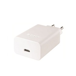 AC/USB ADAPTOR/1 PORT 3.0A INCL USB C CABLE WHITE