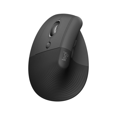 Logitech Lift Vertikální ergonomická myš pro Business, pro leváky, 2.4GHZ/BT, graphite/black