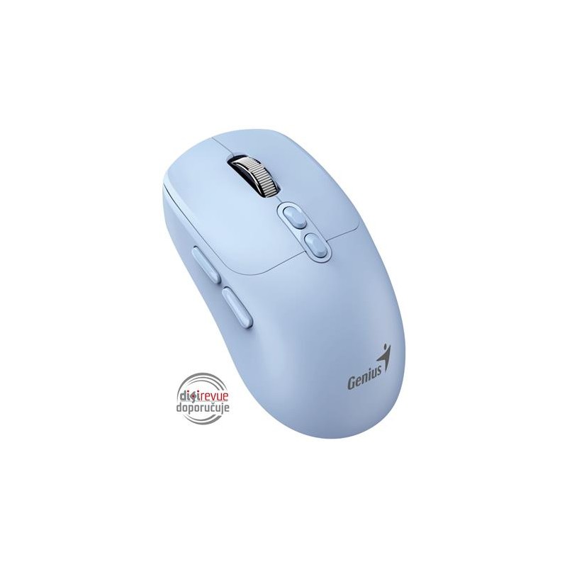 GENIUS myš NX-8080S BT/ duální Bluetooth + 2,4GHz/ 1600 dpi/ Copilot/ bezdrátová/ tichá/ modrá