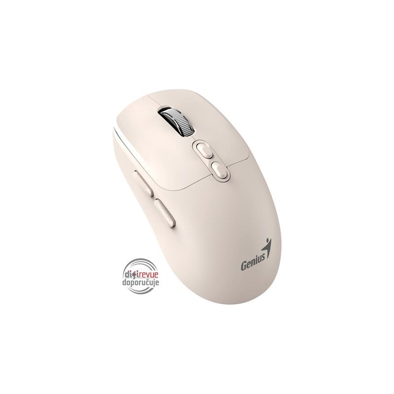 GENIUS myš NX-8080S BT/ duální Bluetooth + 2,4GHz/ 1600 dpi/ Copilot/ bezdrátová/ tichá/ béžová