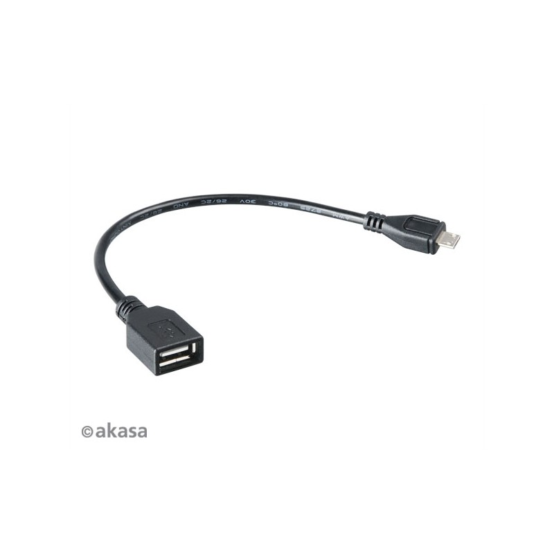 AKASA - USB kabel OTG - mikro USBna USB - 15 cm