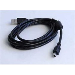 GEMBIRD Kabel USB 2.0 A-Mini B (5pin) propojovací, HQ s ferritovým jádrem, 1,8m, černý