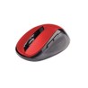 C-TECH myš WLM-02, černo-červená, bezdrátová, 1600DPI, 6 tlačítek, USB nano receiver