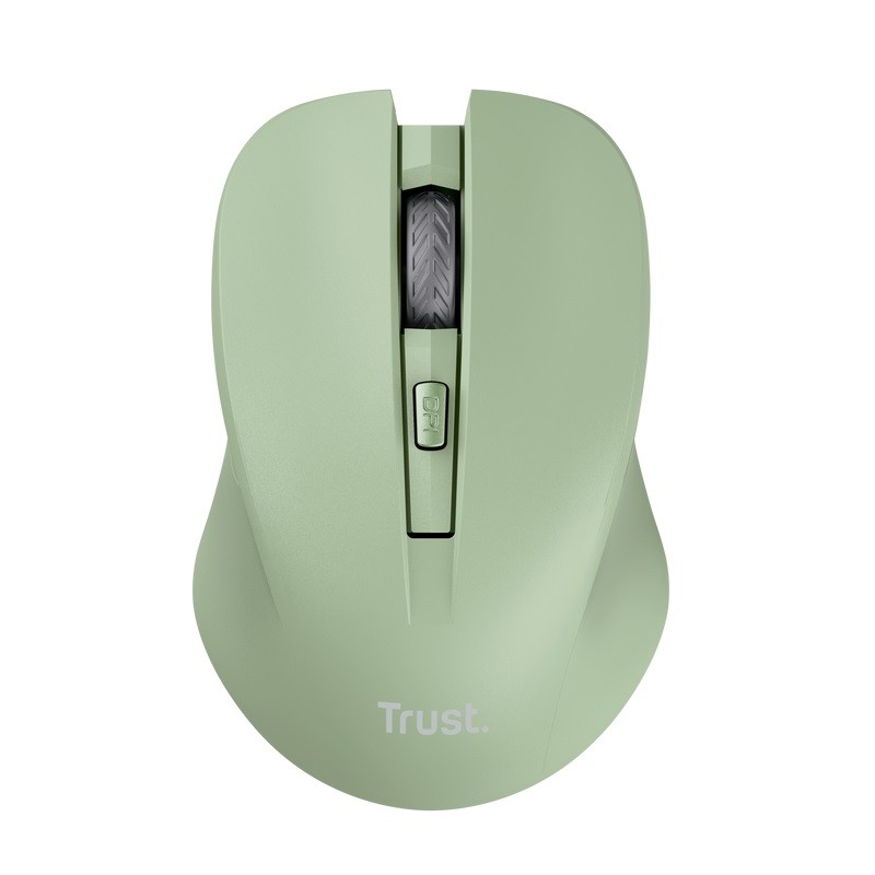 TRUST myš Mydo tichá bezdrátová myš, optická, USB, zelená
